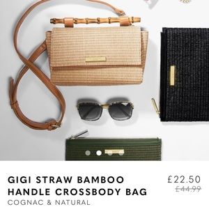 Katie Loxton Gigi Straw/bamboo crossbody